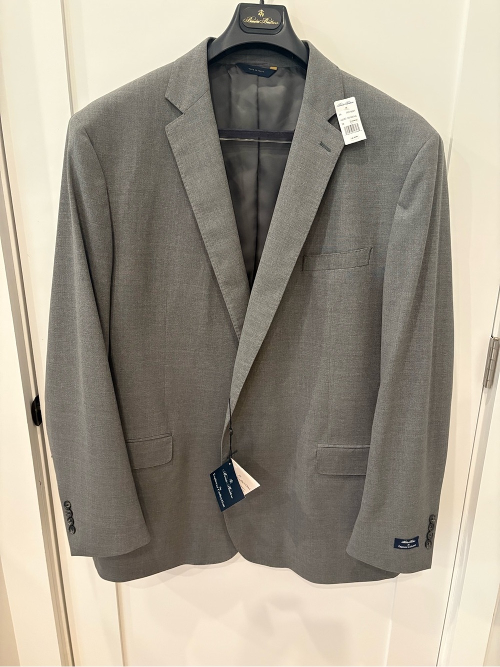 NWT Brooks Brothers Light Gray Wool Sport Coat sz 48XL